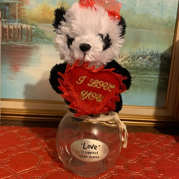 Plush In A Rush Plush Dog Red Heart "I Love You" - Picture 1 of 14